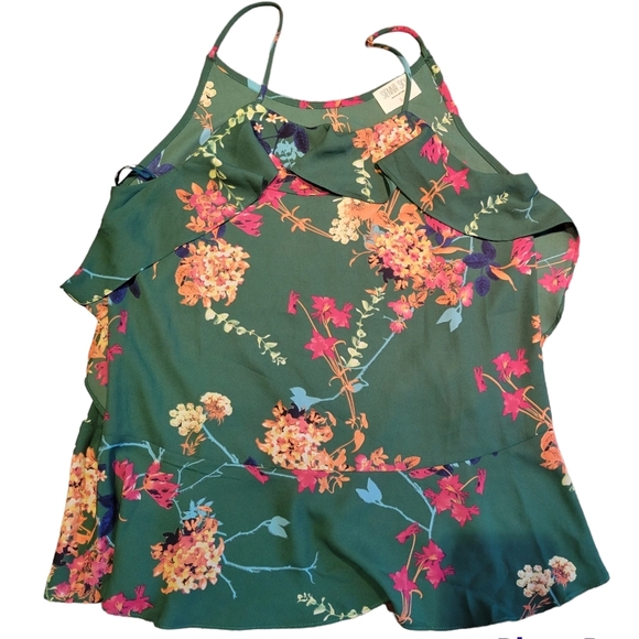 Sienna Sky Tops - Sienna Sky Green Small Floral Tank Top